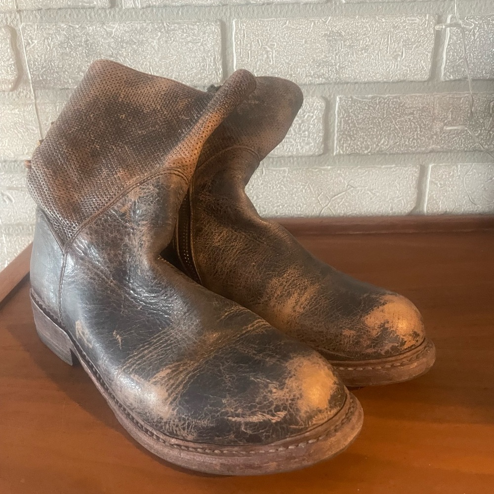 BED|STU Rustic Brown Leather Boots Womens size7,5 - Picture 5 of 9